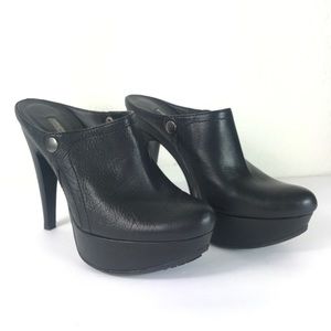 Anthropologie Vera Wang Lavender Label Blk Mules